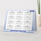 Einfache und Niedliche Kalender 2025 Faltkarte Karte (Rückseite)