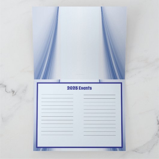 Einfache und Niedliche Kalender 2025 Faltkarte Karte (Innenseite)