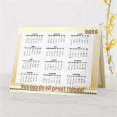 Einfache und Niedliche Kalender 2025 Faltkarte Karte (Gelbe Blume)