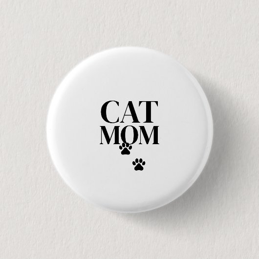 Einfache und niedliche Katzenmutter  Button (Vorderseite)