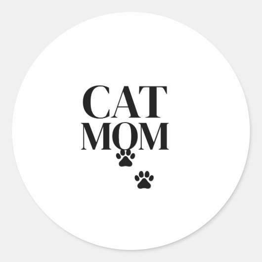 Einfache und niedliche Katzenmutter  Runder Aufkleber (Vorderseite)