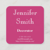 Einfache und noble Dekorateur-Visitenkarte Quadratische Visitenkarte (Vorderseite)