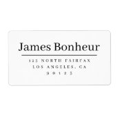 Einfache und raffinierte Rücksendeadresse (Vorne)