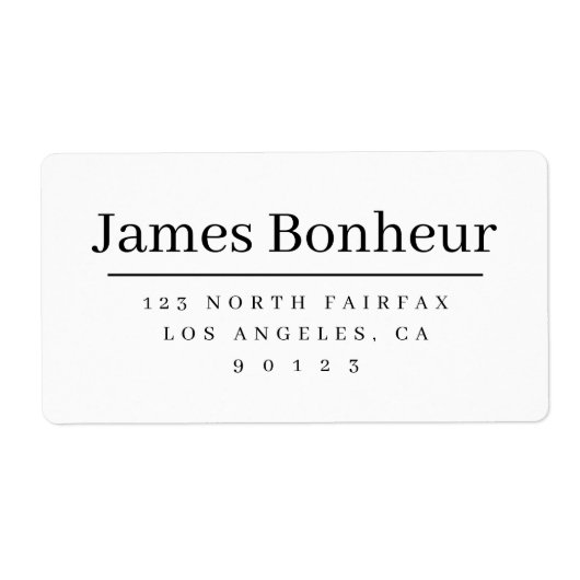 Einfache und raffinierte Rücksendeadresse (Vorne)