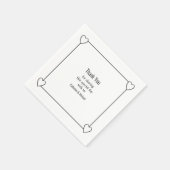 Einfache und romantische Herzenshochzeit Serviette (Ecke)