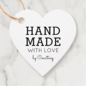 Einfache und rustikale Handarbeit mit Liebe Kraft Geschenkanhänger (Vorderseite)