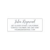 einfache und saubere Adressinformationen grau (opt Permastempel (Design)