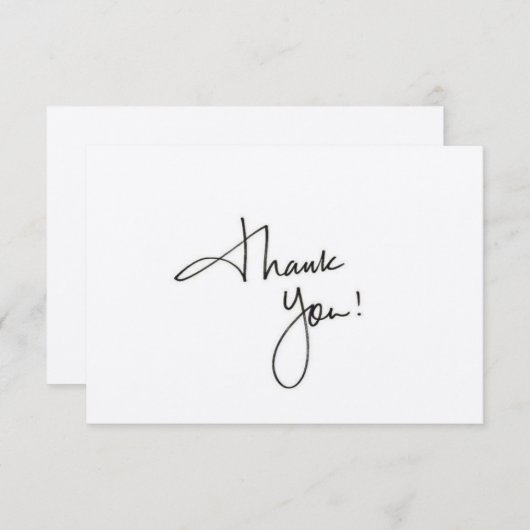 Einfache und saubere Dankeschön-Karte für Profis Dankeskarte (Vorne/Hinten)