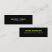 Einfache und saubere dünne Visitenkarte - grüner (Vorne/Hinten)