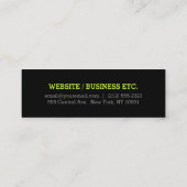 Einfache und saubere dünne Visitenkarte - grüner (Rückseite)