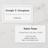 Einfache und saubere Pädicurist-Visitenkarte Visitenkarte (Vorne/Hinten)