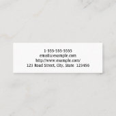 Einfache und saubere Visitenkarte (Rückseite)