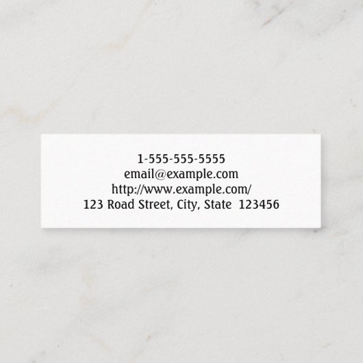 Einfache und saubere Visitenkarte (Rückseite)