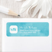 Einfache und schicke Aqua Blue Monogram mit Name (Insitu)