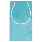 Einfache und schicke Aqua Türkis Monogramm mit Nam Kleine Geschenktüte (Rückseite)