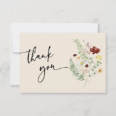 Einfache und schicke florale Dankeschön-Karte Dankeskarte (Vorderseite)