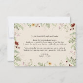 Einfache und schicke florale Dankeschön-Karte Dankeskarte (Rückseite)