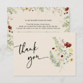 Einfache und schicke florale Dankeschön-Karte Dankeskarte (Vorne/Hinten)