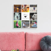 Einfache und schicke FotoCollage für die Mama mit  Leinwanddruck (Insitu (Wohnzimmer))