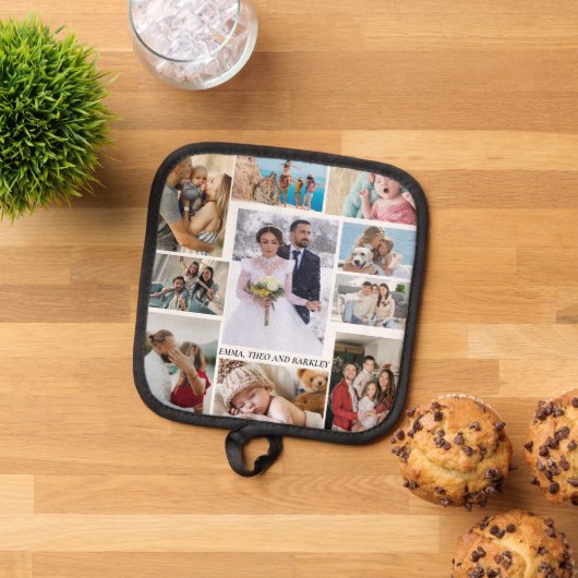 Einfache und schicke FotoCollage | Hochzeit und Fa Topflappen (Oben Unten)