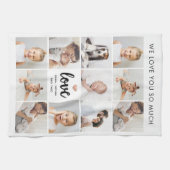 Einfache und schicke FotoCollage | Liebe mit Herz Geschirrtuch (Horizontal)