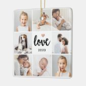 Einfache und schicke FotoCollage | Liebe mit Herz Keramikornament (Links)