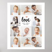 Einfache und schicke FotoCollage | Liebe mit Herz Poster (Vorne)