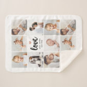 Einfache und schicke FotoCollage | Liebe mit Herz Sherpadecke (Vorderseite (Horizontal))