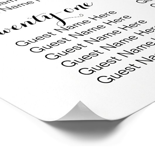 Einfache und schicke Hochzeit - Mehr Tische | Sitz Poster (Ecke)