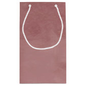 Einfache und schicke rosa braune Monogramm mit Nam Kleine Geschenktüte (Rückseite)