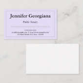 Einfache und schlichte allgemeine visitenkarte (Vorne/Hinten)