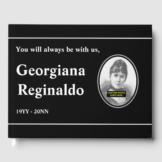 Einfache und Schlichte Beerdigung/Memorial Gästebu Gästebuch (Vorderseite)