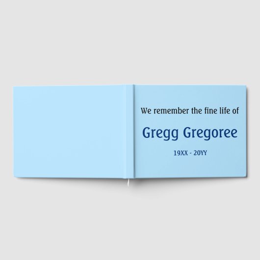Einfache und Schlichte Begräbnisbroschüre Gästebuch (Voll)