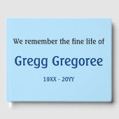 Einfache und Schlichte Begräbnisbroschüre Gästebuch (Vorderseite)