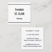 Einfache und Schlichte Berufliche Visitenkarte (Vorne/Hinten)