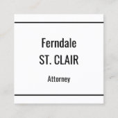 Einfache und Schlichte Berufliche Visitenkarte (Vorderseite)