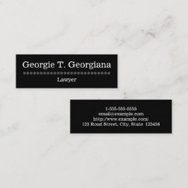 Einfache und schlichte mini visitenkarte