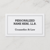 Einfache und Schlichte Rechtsberatung Visitenkarte (Vorderseite)