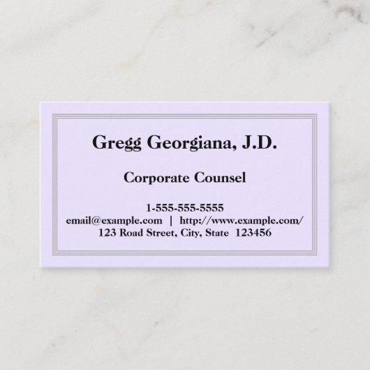 Einfache und Schlichte Visitenkarte für Unternehme (Vorderseite)