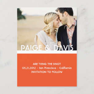EINFACHE UND SCHNELL Save the Date Postkarte