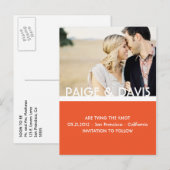 EINFACHE UND SCHNELL Save the Date Postkarte (Vorne/Hinten)