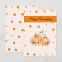 Einfache und schöne Happy Thanksgiving Card