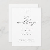 Einfache und schöne Save the Date-Karte Save The Date (Vorne/Hinten)