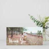 Einfache und skurrile Hochzeit Vielen Dank Dankeskarte (Stehend Vorderseite)