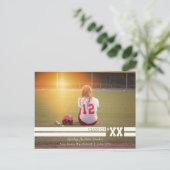 Einfache und sportliche Abschluss Foto Ankündigung Postkarte (Stehend Vorderseite)