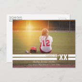 Einfache und sportliche Abschluss Foto Ankündigung Postkarte (Vorne/Hinten)
