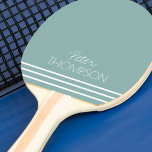 Einfache und stilvolle Monogramm auf aquamarinem B Tischtennis Schläger<br><div class="desc">Mit Monogramm und stilvolles Design auf graublauem Tischtennis-Paddel,  um mit Ihrem eigenen Namen zu personalisieren.</div>
