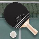 Einfache und stilvolle Monogramm auf schwarz Tischtennis Schläger<br><div class="desc">Mit Monogramm und stilvolles Design auf dem schwarzen Tischtennis-Paddel,  um Ihren Namen zu vermitteln</div>