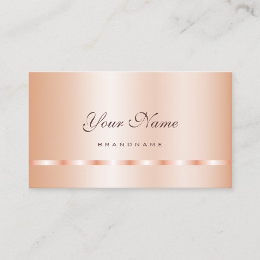 Einfache und stilvolle Rose Gold Blush Beruflich Visitenkarte (Vorderseite)