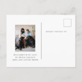 einfache und süße Geburtsmitteilungspostkarte Ankündigungspostkarte (Rückseite)